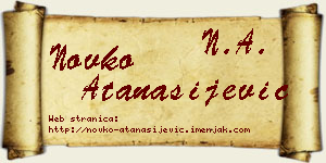 Novko Atanasijević vizit kartica